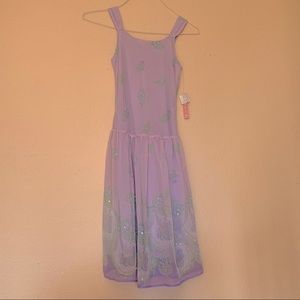 Hype lavender purple spring paisley dress